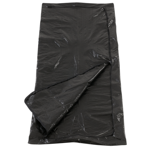 Disposable body bag with tape