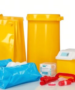 8881676285 monoject multi-purpose sharps containers, 8 liter, red base, chimney ..