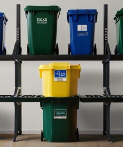 180 litre black wheelie bin
