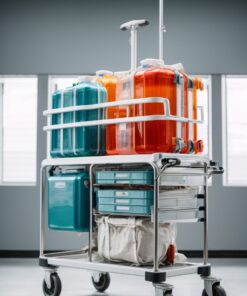 yellow resuscitation trolley