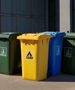 360l black wheelie bin