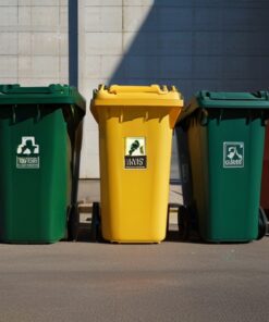 140 litre grey wheelie bin
