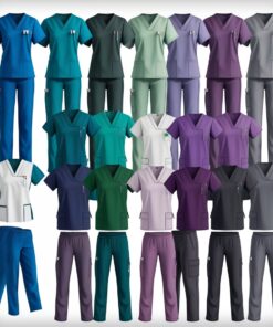 white nursing scrubs