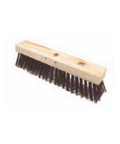 Gutter Sweeper Broom - Head Only - Stiff Brown PVC Fibre (1.5mm) - 30.5cm - Pack of 12 - F3107