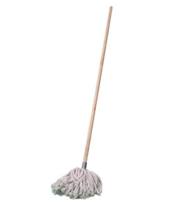 Mop - Complete - W5 Head with Metal Socket - Wooden Handle - 445g - Pack of 5 - F18662