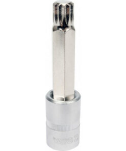 Spline Bit Socket - Chrome Vanadium - 1/2" Connector - Long - M14 x 100mm - YT-04355