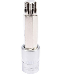 Spline Bit Socket - Chrome Vanadium - 1/2" Connector - Long - M17 x 100mm - YT-04357