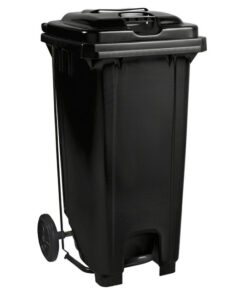 Wheelie Bin - Foot Operated Pedal Bin - 240L - Plastic - Black - 0228