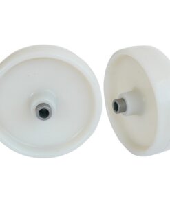 Castor Replacement Wheel with Bush - Nylon - White - 100mm ⌀ - Pack of 2 - N100 - MOQ 200