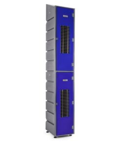 Plastic Locker - Mesh Door - HACCP Compliant - Slanted Top - 2 Tier - LOCKER2MESH-SLANT