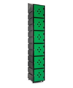 Ecolite Plastic Locker - HACCP Compliant - Slanted Top - 6 Tier - ECOLITELOCKER6