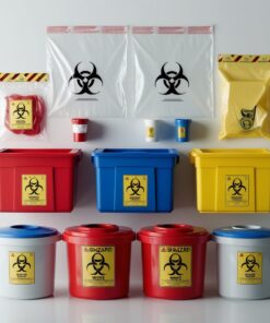Bemis Phlebotomy Container, 1 Quart, Red, 100/Box (100030-100) | Quill