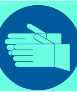 Photoluminescent Sign - Hand Protection - 190 x 190mm - SIGNPHP190