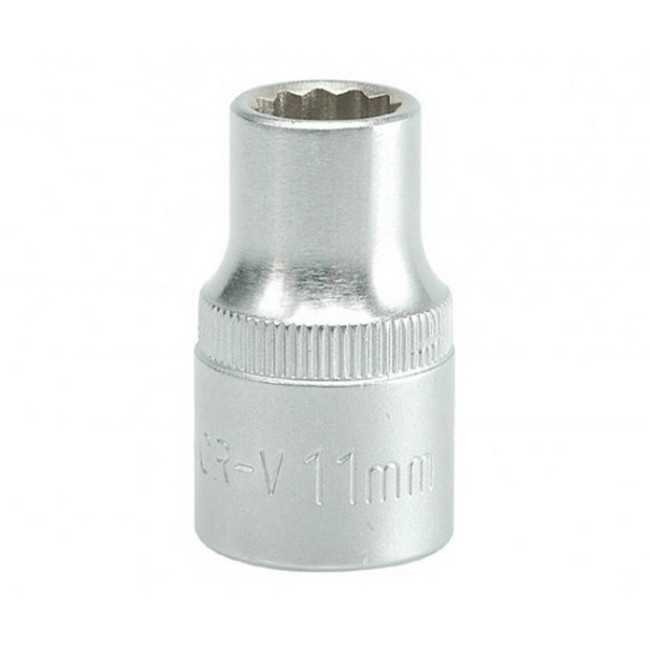 Bi-hex Socket - 12 Point - Chrome Vanadium - 1/2" Connector - Standard Length - 11mm - YT-1273