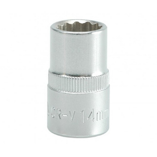 Bi-hex Socket - 12 Point - Chrome Vanadium - 1/2" Connector - Standard Length - 14mm - YT-1276
