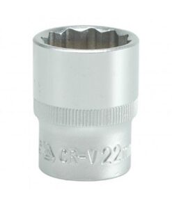 Bi-hex Socket - 12 Point - Chrome Vanadium - 1/2" Connector - Standard Length - 22mm - YT-1284