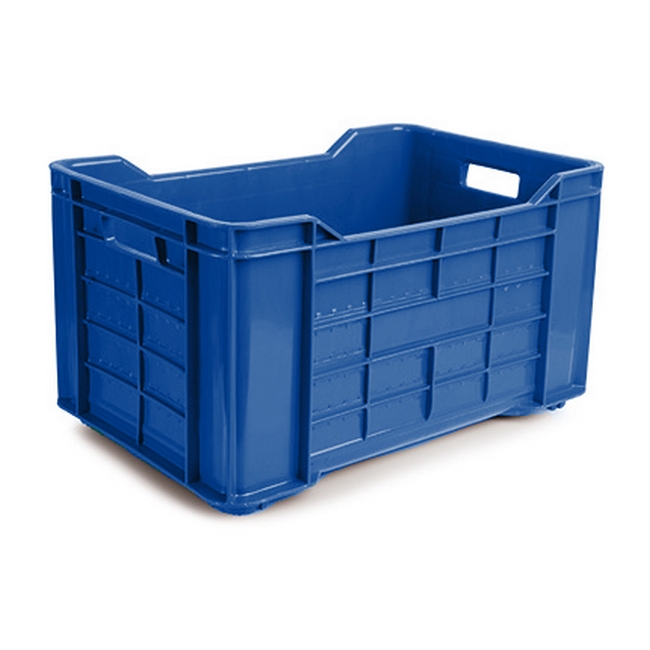 Meat Crate - Agri Lug - Plastic Box - Solid Base and Sides - 53 x 35.5 x 29 cm - Virgin Material - HACCP - PI-401-Solid-virgin