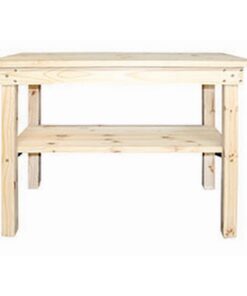 Workshop Work Bench - Pine Wood - 120 x 60 x 90.5cm - TOOW4015