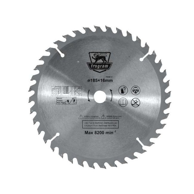 Wood Cutting Blade - Ø185mm x 16mm - 40T - TOOB137