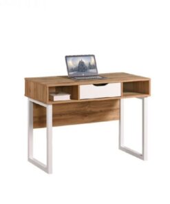Office Desk - One Drawer - Wisconsin - 75 x 50 x 100 cm - Wotan Oak and White - CST 1240