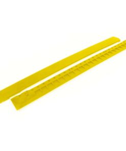 Rubber Mat Female Corner Edge - Fatigue-Step Solid Anti-Fatigue Interlocking Tile - 100 x 8 x 1.8 cm - Yellow - SS070002F