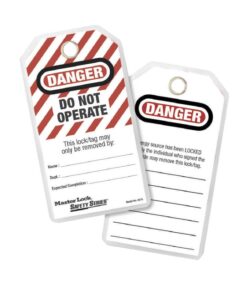 Lockout Station Safety Tags - 14.5 x 8 cm - 12 Pack - Pack of 12 - MA500053