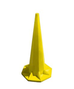 Safety Cone - Hard Plastic - Traffic Safety Barrier Cone - Jumbo - 1.8m - Yellow - SXS047Y
