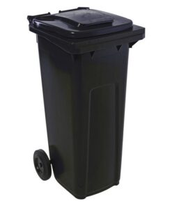 Wheelie Bin - SABS Approved - 140L - Black - Pack of 12 - Wheelie Bin 140L-black