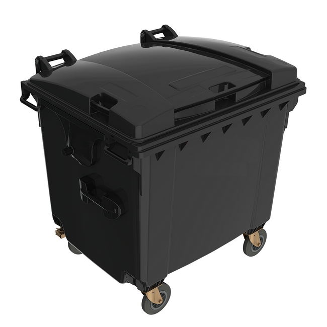 Wheelie Bin - Plastic - 4 Wheel - 1100L - Charcoal - Wheelie Bin 1100L-charcoal