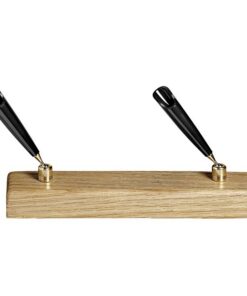 Pen Stand - Double - Executive Wooden Range - 4.5 x 19 x 2 cm - Oak - 942OA