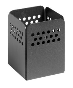 Pencil Holder - Round Perforated Steel Range - Metal - 7.5 x 7.5 x 10 cm - Colour Options - 806BL