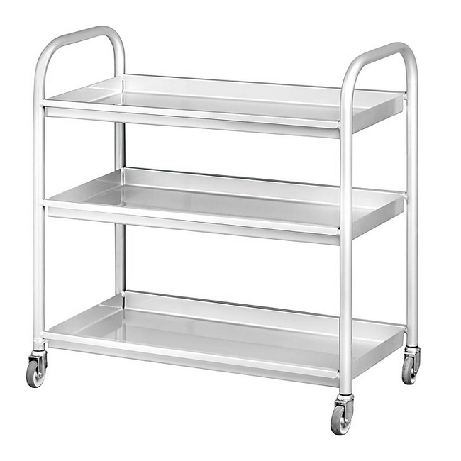 Tea Trolley - Removable Shelves - 94 x 44 x 96 cm - Stainless Steel - 649SS