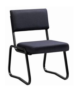 Office Chair - Economy Side - No Arms - Square Tube - Sleigh - 88 x 60 x 60 cm - SE017-black