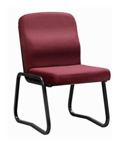 Office Chair - Economy Side - Skid Base - No Arms - 87 x 55 x 64 cm - SE010-burgundy