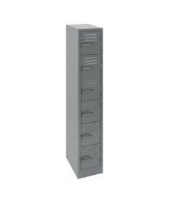 Steel Locker - Metal - 6 Tier - Six Door - 180 x 30 x 45 cm - LOC006-grey