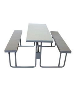 Steel Canteen Table - 145 x 180 x 72cm - CU002-grey