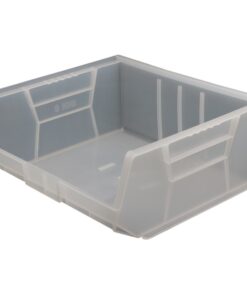 Stack & Hang Parts Storage Bin - Small Plastic Container - Size 8 - 37.5 x 42 x 18 cm - Clear - BIN-8-CLEAR