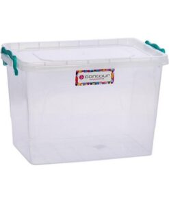 13L Clip and Lock Plastic Storage Box - Colour Options - Pack of 5