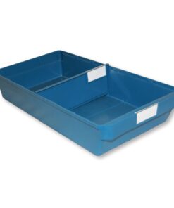 Shelf Bin - Loose Parts Warehouse Storage Container - Plastic - Bins, Dividers and Labels - Large - 500mm - Blue - Pack of 20