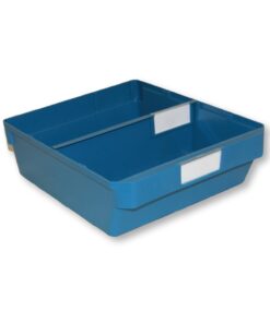 Shelf Bin - Loose Parts Warehouse Storage Container - Plastic - Large - 300mm - Blue