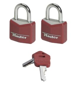 Aluminium Padlock - Keyed - 20mm - Pack of 2 - MA350220-red