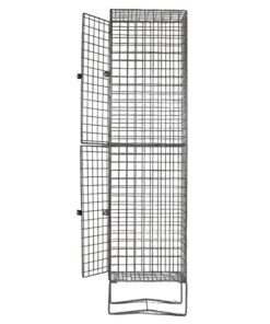 Wire Mesh Locker - Electro Plated - 2 Doors - 180 x 30 x 45cm