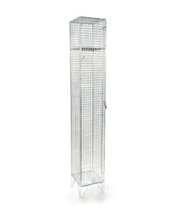 Wire Mesh Locker - Electro Plated - 1 Door - 180 x 30 x 45cm