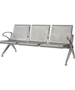 Airport Bench - Public Seating - Aluminium - Indoor and Outdoor Use - Flat Packed - Three Seater - 175 x 67 x 78 cm