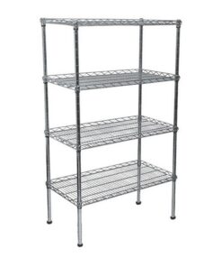 Wire Steel Shelving - Galvanised - 4 Shelves - 180 x 120 x 45 cm