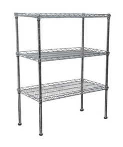 Wire Steel Shelving 3 Shelves - 150 x 90 x 45 cm