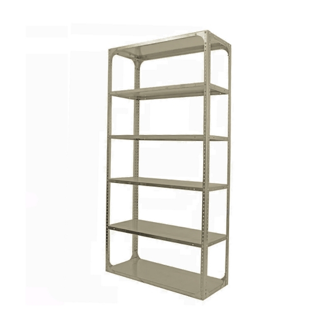 Bolted Shelving Steel Bay 6 Shelves - Uni-Angle - Six Shelf Kit - Painted - 243.8 x 91.4 x 91.4 cm