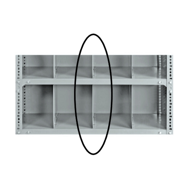 Bolted Shelving Steel Shelf Divider - Uni-Angle - Galvanised - 22.8 x 30.5 cm