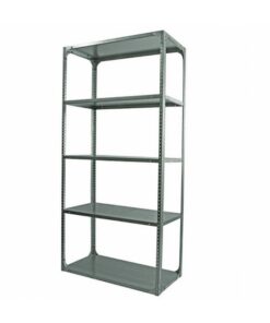 Bolted Shelving Steel Bay 5 Shelves - Uni-Angle - Five Shelf Kit - Galvanised - 304.8 x 91.4 x 38.1 cm