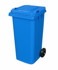 120L Wheelie Bin - 2 Wheel - Plastic - Blue